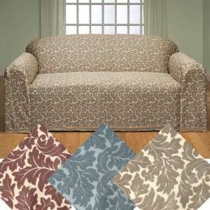 Damask Sofa Throw [70 x 140] COLOR BEIGE FLORAL  
