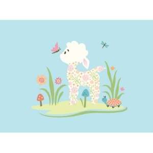  Cotton The Lamb   White Wall Mural