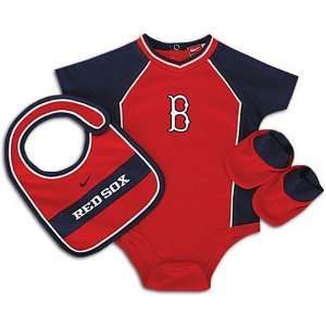 Boston Red Sox Baby Nike Onesie Bib and Booties Sports 
