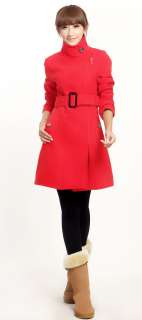 Fashion Womens Woolen Warm Winter Long Coat Jacket Trench Outwear NWT 