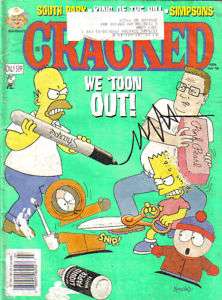 Cracked Magazine #326 July 1998 South Park The Simpsons  