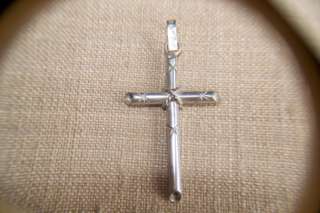 Sterling Silver Cross Pendant, Taxco Mexico, 1 1/4L  