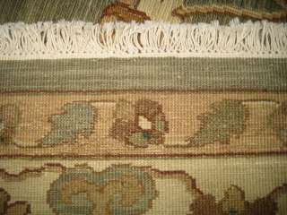 8x10 Sage Green Hand Woven Wool Soumak Flat Weave Persian Oriental Rug 