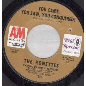   SAW YOU CONQUERED 7 INCH (7 VINYL 45) US A&M 1969 RONETTES Music