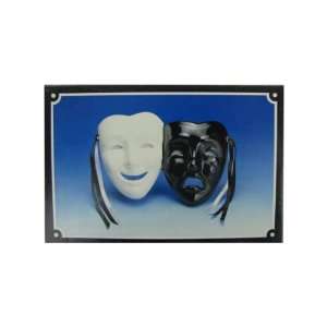  Smile And Cry White And Black Mask Wall Hanging 