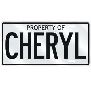    NEW  PROPERTY OF CHERYL  LICENSE PLATE SIGN NAME