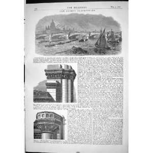  1869 NEW BRIDGE BLACKFRIARS ENGINEERING HOLBORN VIADUCT 