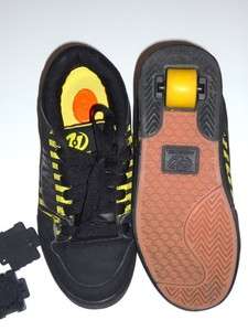 Heelys skate shoes black/yellow 5 youth  