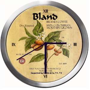  BLAND 14 Inch Coffee Metal Clock Quartz Movement Kitchen 