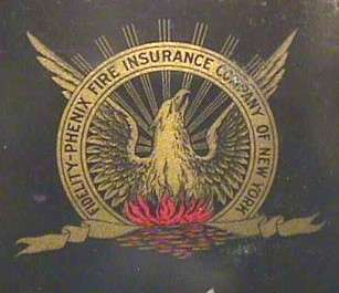 Circa 1900 Fidelity Phenix Fire Ins. Co. Tin Sign  