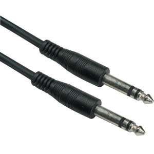 25Ft 1/4 6.3mm Stereo Male Headphone Mic Path cable  