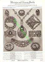 1940 Vintage Florentine Etruscan Jewelry Catalog Ad  