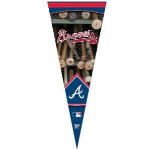 Atlanta Braves Baseball Bats Style Premium Pennant 12 x 30 
