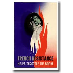  French Resistance   Helps Throttle the Boche   Vintage 