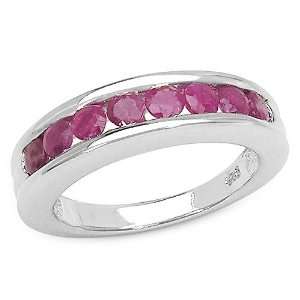  1.10 Carat Genuine Ruby Sterling Silver Ring Jewelry