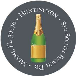 Noteworthy Collections   Holiday Address Labels (Midnight Champagne)