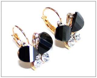 Fashion shinny Crystal Butterfly Rhinestone hoop stud earrings for 