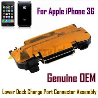   OEM Black Lower Dock Charge Port Connector Assembly for iPhone 3G