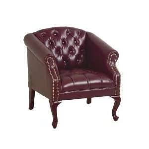  Traditional Queen Anne Ox Blood Chair