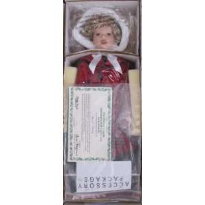  TEMPLE LITTLE CAROLER Porcelain DOLL 17 Tall Christmas Collection 