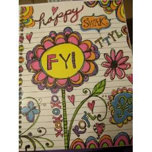  Primary Colors Spiral Notebook ~ Happy (70 Sheets, 140 
