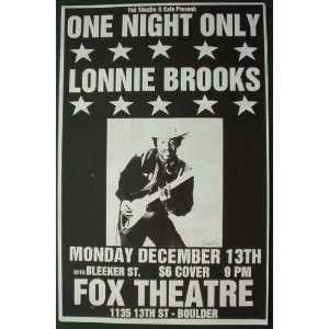    Lonnie Brooks Fox Boulder Concert Poster 1993 blues