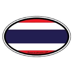  Thailand Flag Car Bumper Sticker Decal Oval Automotive