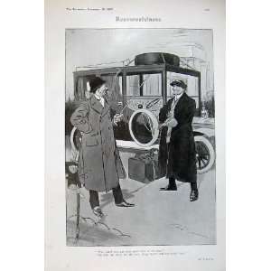   1908 Thorpe Drawing Men Motor Car Transport Suitcase