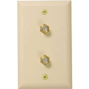  Dual Gold Plated F Connector Wall Plate Electronics