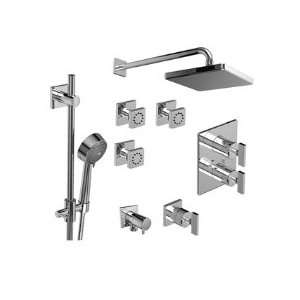   balance system with hand shower rail 3 body jets and shower head