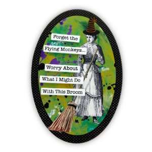  Our Name is Mud Broom Witch Plaque by Enesco