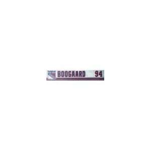 Derek Boogaard Nameplate   NY Rangers #94 Game Used Locker Room 