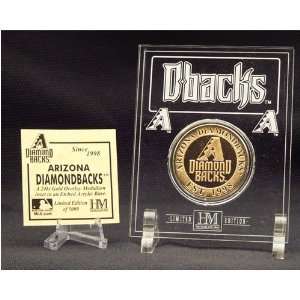  Arizona Diamondbacks 24KT Gold Coin in Archival Etched 