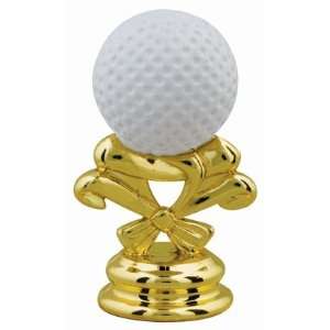    2 5/8 Color Golf Trophy Ball Trim Trophy
