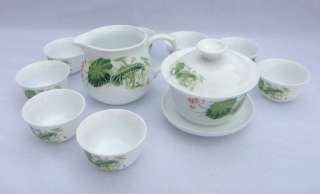10pcs smart China Tea Set, Pottery Teaset, lotus  