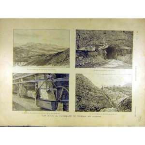  1895 Phosphate Mines Tebessa Algeria French Print