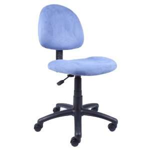  BOSS BLUE MICROFIBER DELUXE POSTURE CHAIR   Delivered 