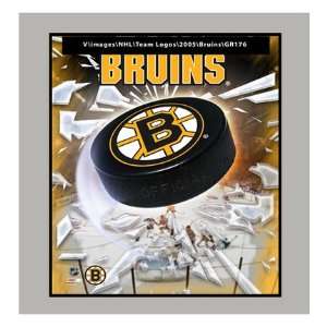  Boston Bruins Team Logo Photograph 11 x 14 Matted 