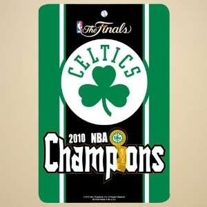 Boston Celtics 2010 NBA Champions 18 Time Champs 7.25 x 12 Plastic 