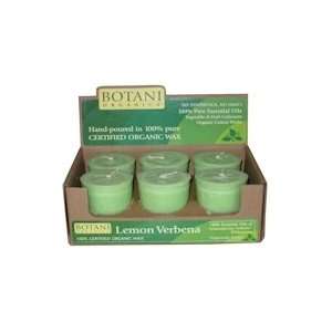  Organic Candles Votive Candles Box of 6 Lemon Verbena 