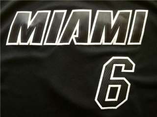 LeBron James Miami Heat #6 Swingman Jersey Black Rev 30  
