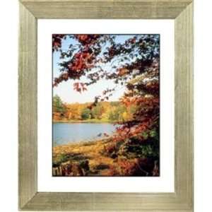  Autumn At The Lake Silver Frame Giclee 24 High Wall Art 