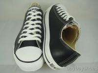 CONVERSE ALL STAR LEATHER OX BLACK/WHITE MENS ALL SIZES  