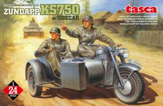 Tasca 1/24 GERMAN MOTORCYCLE ZUNDAPP KS750 w/SIDECAR #TAS 24004  