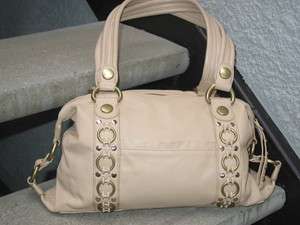 Scarlett Blake Beige Leather Handbag Bag Purse  