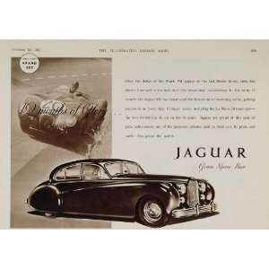 1951 Ad Jaguar Mark VII Car XK Le Mans Race British   Original Print 