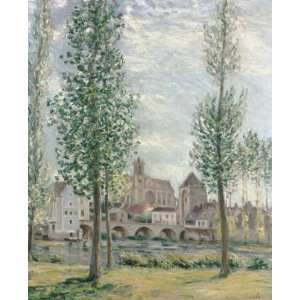  Oil Painting View of Moret sur Loing through the Trees 