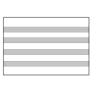   Porcelain MarkerBoard with Music Staff Lines