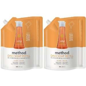   Method Pump Dish Soap Refill, Clementine, 36 oz 2 pack Kitchen