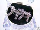 Silver Mens Iced Machine Gun Pistol CZ Hip Hop Earrings